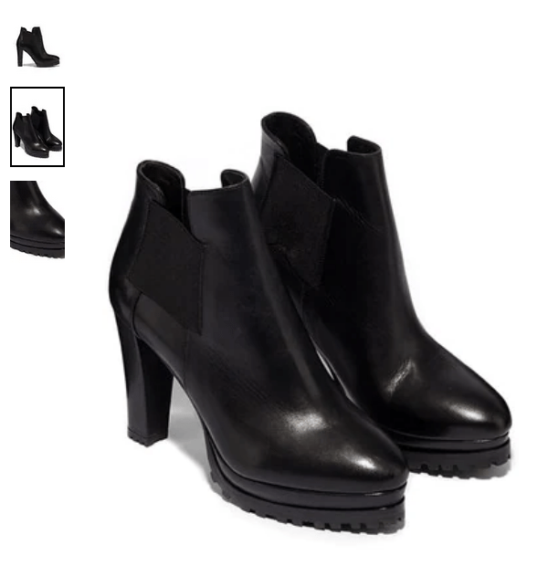 My favourite black ankle boots, with a high block heel.
